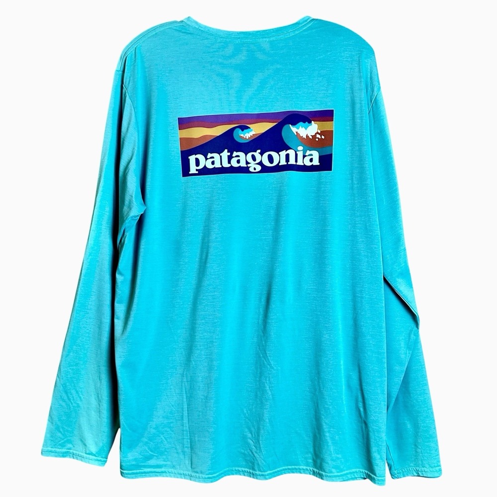 Patagonia Men's Long sleeve Capilene Cool Daily Shirt - Boardshort Logo Size XL